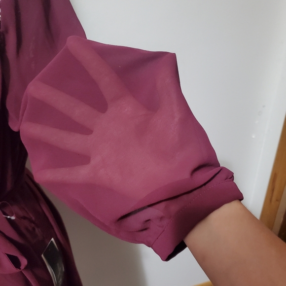 BCX Burgandy Lace Dress - Picture 6 of 13